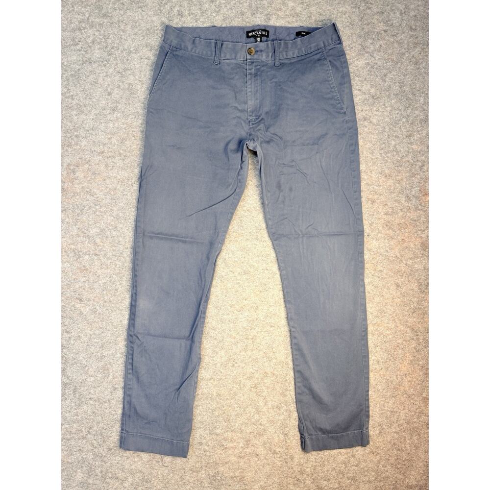 J Crew Mercantile Flex Pants Mens 32×32 Blue Slim Chino Stretch Straight Casual